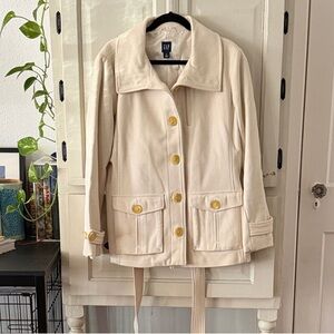 Gap Women's Cream Pea Coat